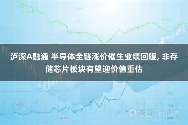 泸深A融通 半导体全链涨价催生业绩回暖, 非存储芯片板块有望迎价值重估
